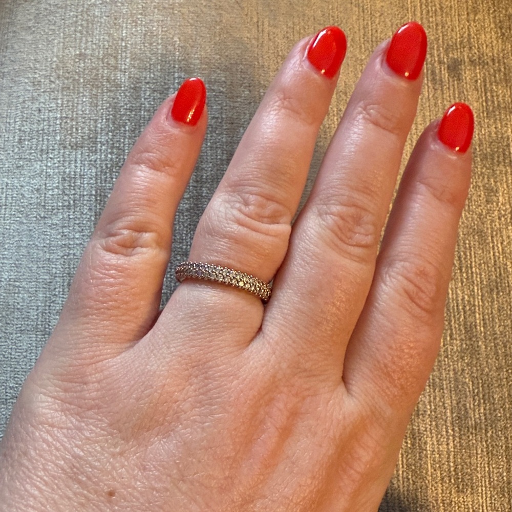 Pandora Elegant Pavé Band Ring - Rose Gold